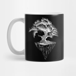 Hand drawing of the fantasy old tree Mug